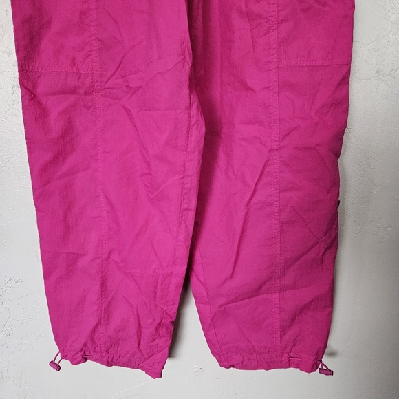 Athleta x Alicia Keys Women's 10 High Waist Utility Pink Track Cargo Pants Nylon - Picture 3 of 9